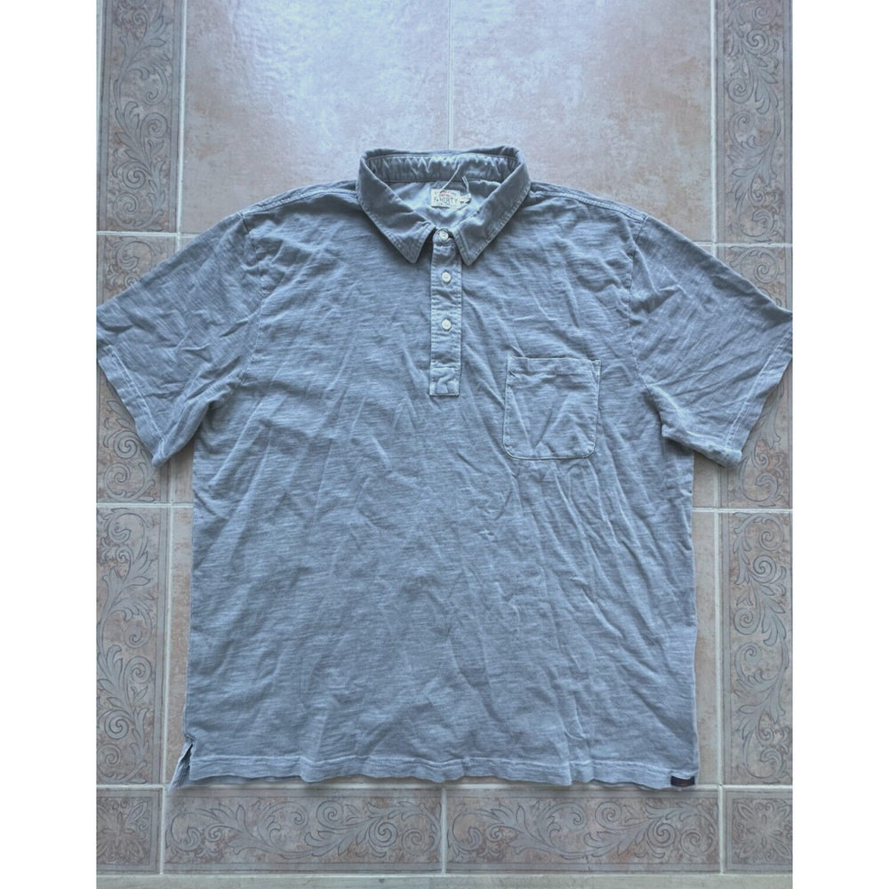 Faherty polo Gray sunwashed 3‎ buttons Men size XXL
